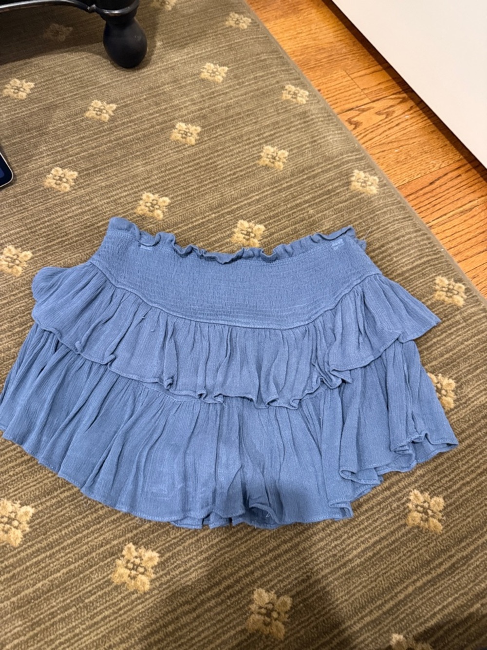 Ruffled Tiered Blue Women's Skort